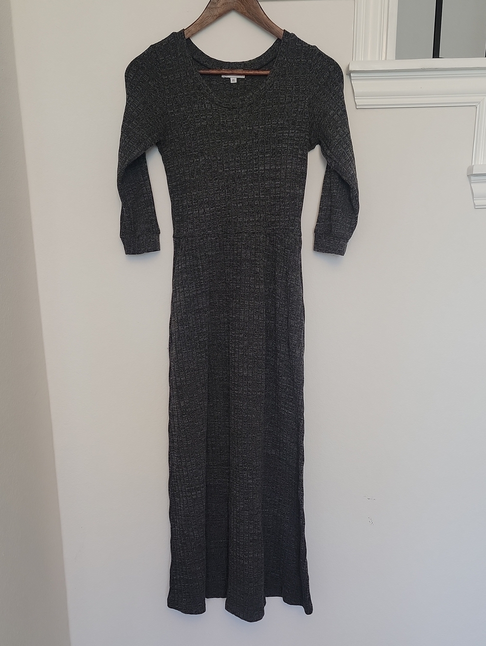 Sweet Salt Charcoal Knit Maxi Dress